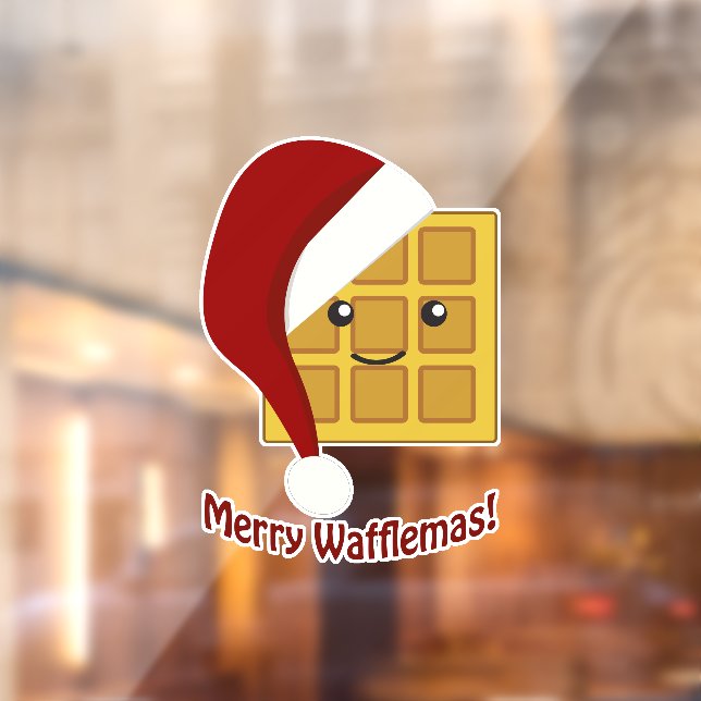 Vinilos Para Cristales Merry Wafflemas Navidades Waffle  (Hoja 2)