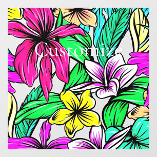 Vinilos Para Cristales Mezcla de Flores Tropicales Thunder_Cove