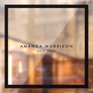 Vinilos Para Cristales Minimalista Boutique Black/Transparent