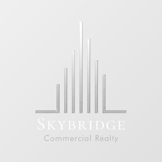 Vinilos Para Cristales Minimalistic Real Estate Logo Window Cling (Hoja)