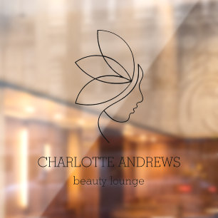 Vinilos Para Cristales Mínimo, Belleza, Logo, Nombre de la empresa de mar