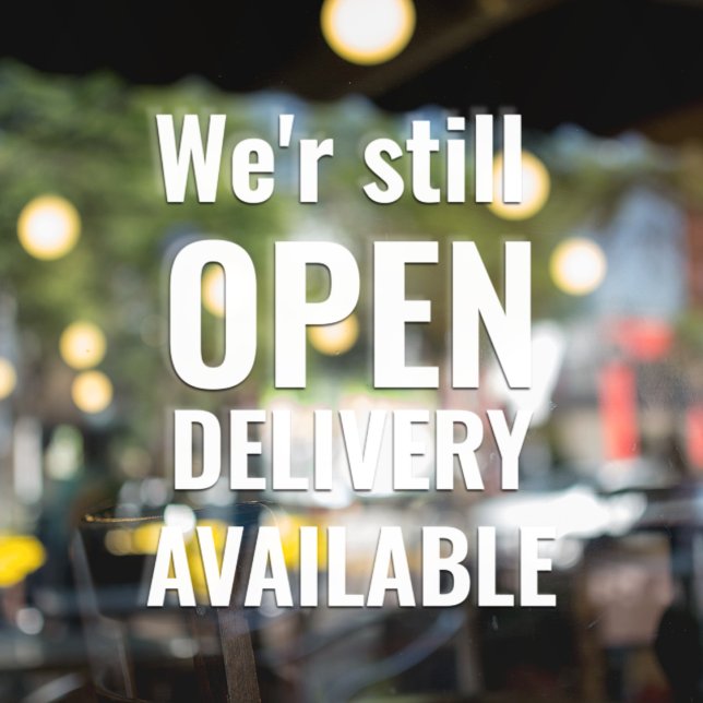 Vinilos Para Cristales Mínimo Seguimos Abiertos  (Subido por el creador)