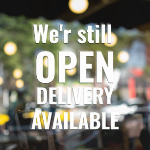 Vinilos Para Cristales Mínimo Todavía estamos abiertos