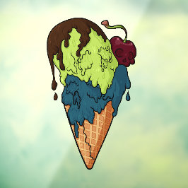 Vinilos Para Cristales Misterioso helado de cráneo dulcemente mortal
