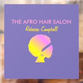 Vinilos Para Cristales Moda elegante afro azul