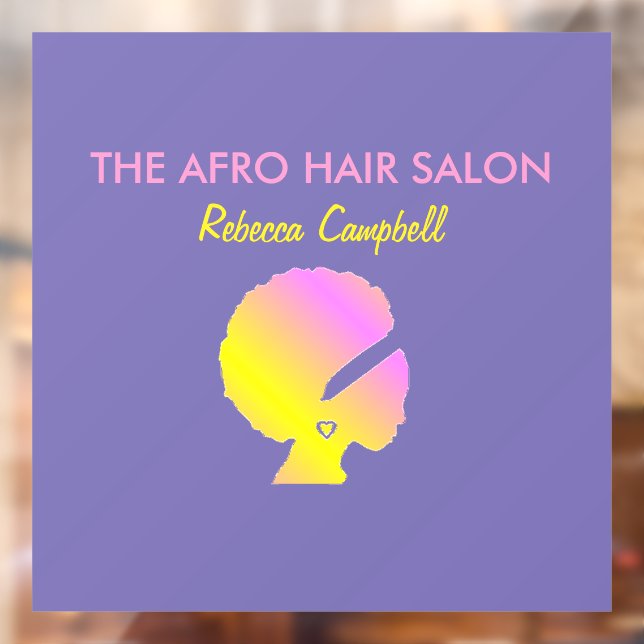 Vinilos Para Cristales Moda elegante afro azul (Hoja 2)