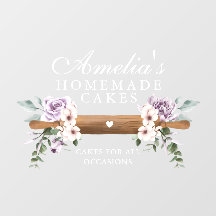 Moda Mint Floral Watercolor Panadería Rolling Pin