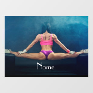 Vinilos Para Cristales Modelo De Gimnasio Femenino Split Thunder_Cove 