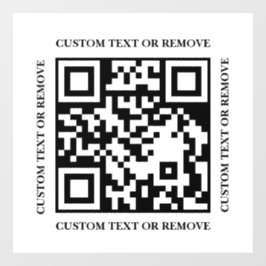 Vinilos Para Cristales Modern Black White QR Code Window Cling Menu 