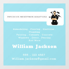 Vinilos Para Cristales Modern handyman construction custom logo