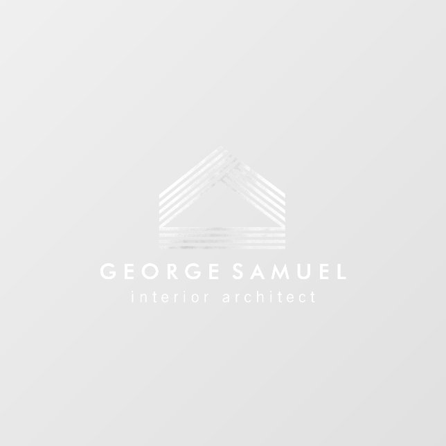 Vinilos Para Cristales Modern Home Design | Abstract Logo on Silver (Hoja)