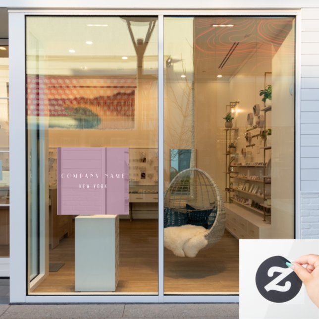 Vinilos Para Cristales Modern Mauve Luxury Company Typography Business (Ventana de la tienda)