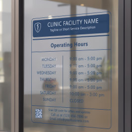 Vinilos Para Cristales Modern Minimalist Navy Blue Clinic Operating Hours