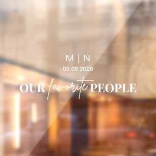 Vinilos Para Cristales Modern, nuestra gente favorita, Boda, deferencia