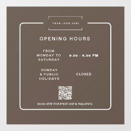 Vinilos Para Cristales Modern Retail Business Opening Hours  Window cling