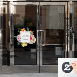 Vinilos Para Cristales Moderna acuarela de estilo clásico Peony Floral PE