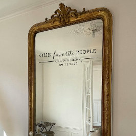 Vinilos Para Cristales Moderna "nuestra gente favorita" Boda de diseño es