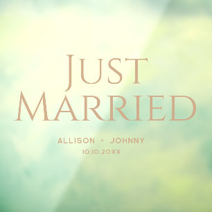 Vinilos Para Cristales Moderna recepción de boda casada Decal del coche