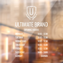 Vinilos Para Cristales Moderna ventana de apertura de logotipo de negocio