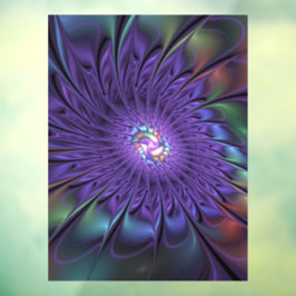 Vinilos Para Cristales Moderna y colorida moda Resumen Flor Fractal