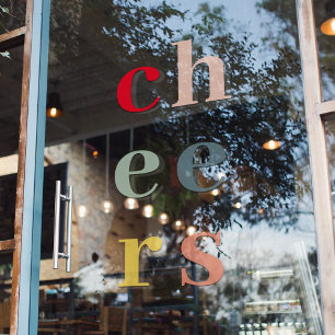 Vinilos Para Cristales Moderna Y Colorida Ventanilla De Alegría