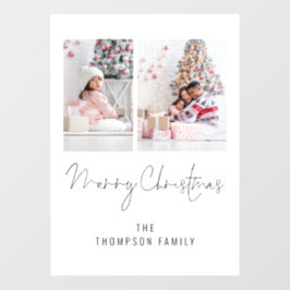 Vinilos Para Cristales Moderno 2 Nombre de foto Script Feliz Navidad