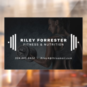 Vinilos Para Cristales Moderno entrenador de gimnasia negocio de fotograf