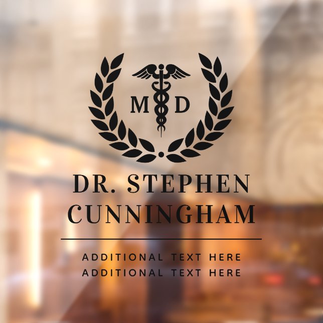 Vinilos Para Cristales Moderno Médico de Medicine Med School Graduado (Hoja 2)