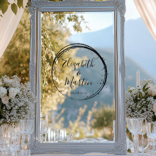 Vinilos Para Cristales Moderno y boda de círculo específico del cliente