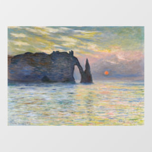 Vinilos Para Cristales Monet - Manneport, acantilado en Etretat, Sunset