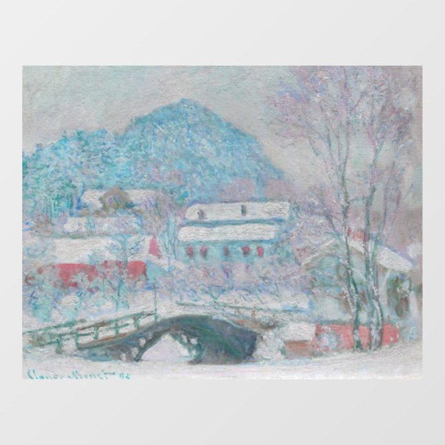 Vinilos Para Cristales Monet - Noruega, aldea Sandviken en la nieve (Hoja)