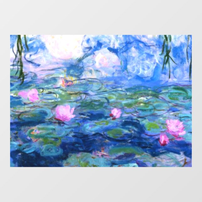 Vinilos Para Cristales Monet Pink Water Lilies  (Hoja)