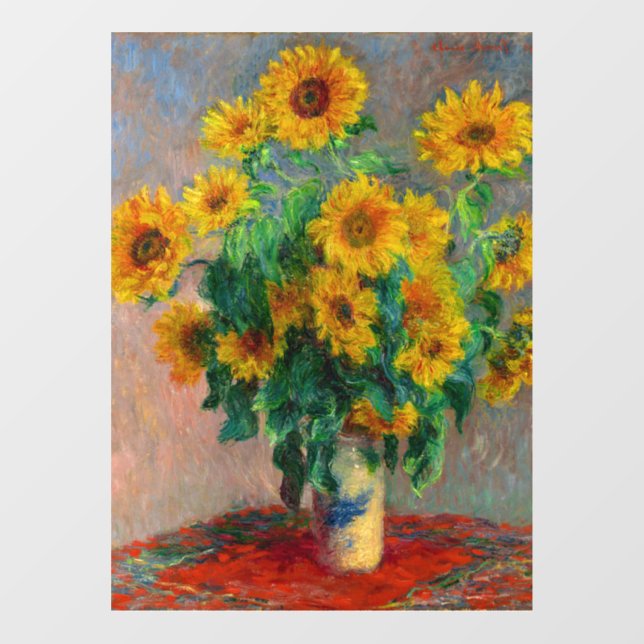 Vinilos Para Cristales Monet Sunflowers (Hoja)