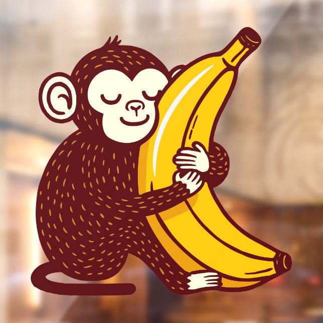 Vinilos Para Cristales Monkey Love Banana (Hoja 2)