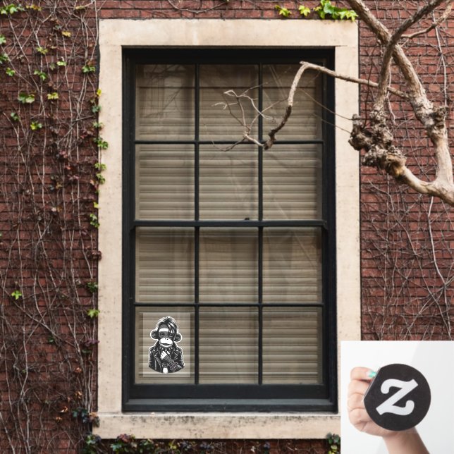 Vinilos Para Cristales Mono de gótico Sock #01 (Ventana de inicio)