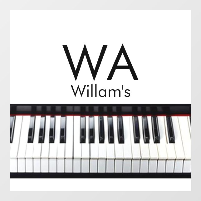 Vinilos Para Cristales Monograma agregar nombre de letra inicial música d (Hoja)