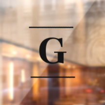 Monograma blanco simple y minimalista