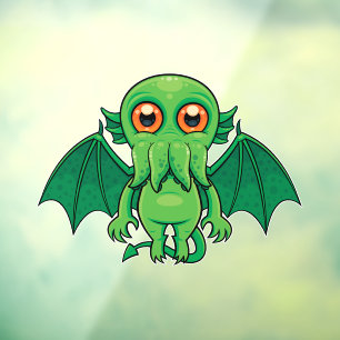 Vinilos Para Cristales Monstruo de Cthulhu Verde