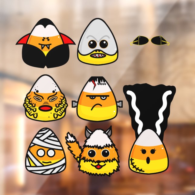 Vinilos Para Cristales Monstruos clásicos de Hollywood Candy Corn (Hoja 2)