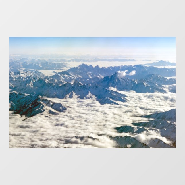 Vinilos Para Cristales Montes de Himalaya bajo las nubes - Tíbet (Hoja)