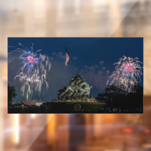 Vinilos Para Cristales Monumento de Iwo Jima durante los fuegos artificia