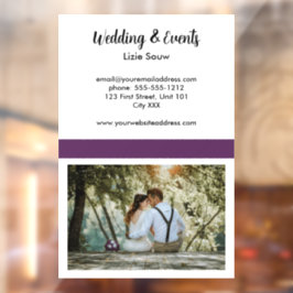 Vinilos Para Cristales morado y blanco boda