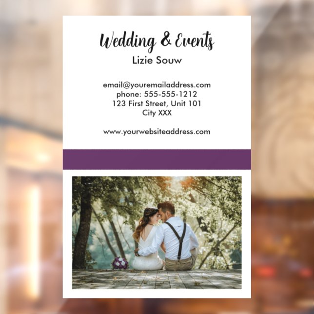 Vinilos Para Cristales morado y blanco boda (Hoja 2)