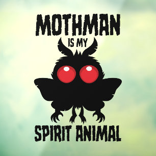 Vinilos Para Cristales Mothman Es Mi Animal Espiritual Silueta