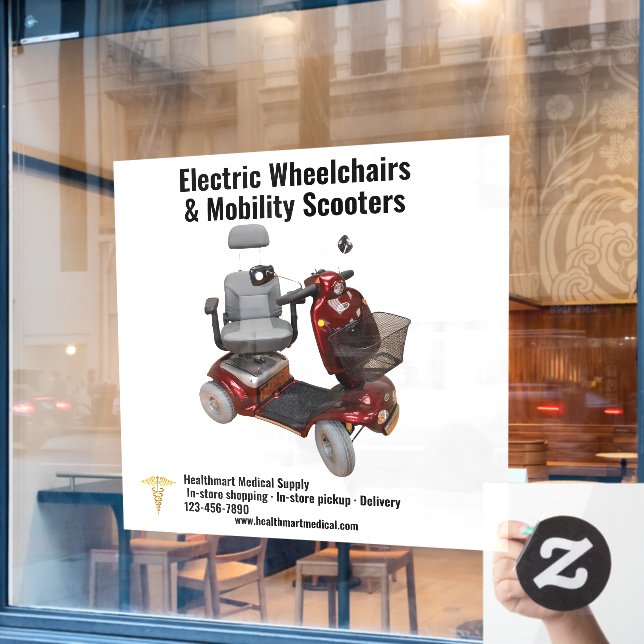 Vinilos Para Cristales Motocicletas de movilidad de suministros médicos p (Ventana de cafetería)