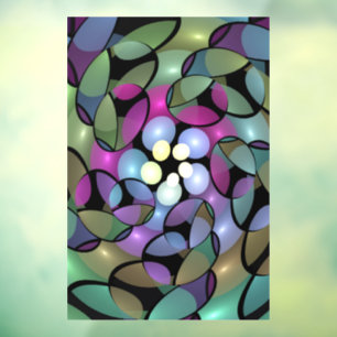 Vinilos Para Cristales Movimientos coloridos Resumen Arte Fractal Trippy