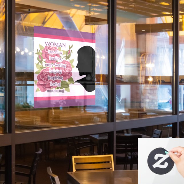 Vinilos Para Cristales Mujer (ventana del restaurante)