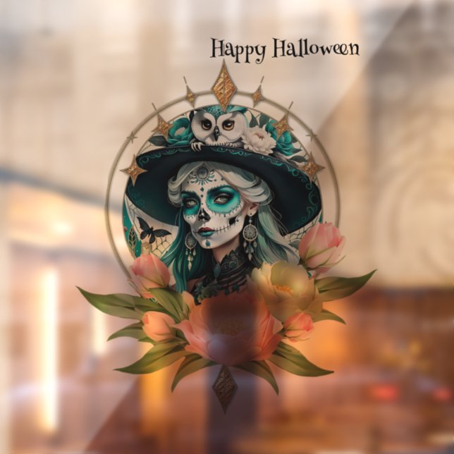 Vinilos Para Cristales Mujer asombrosa con un impresionante maquillaje de (Hoja 2)