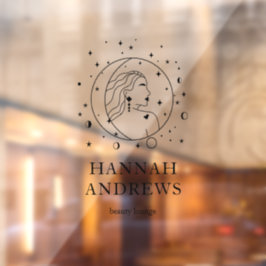 Vinilos Para Cristales Mujer, sol, luna, estrella, marca de nombre de neg