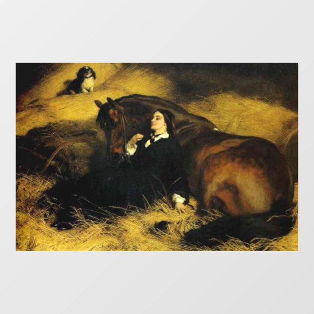 Vinilos Para Cristales Mujer y caballo (Hoja)